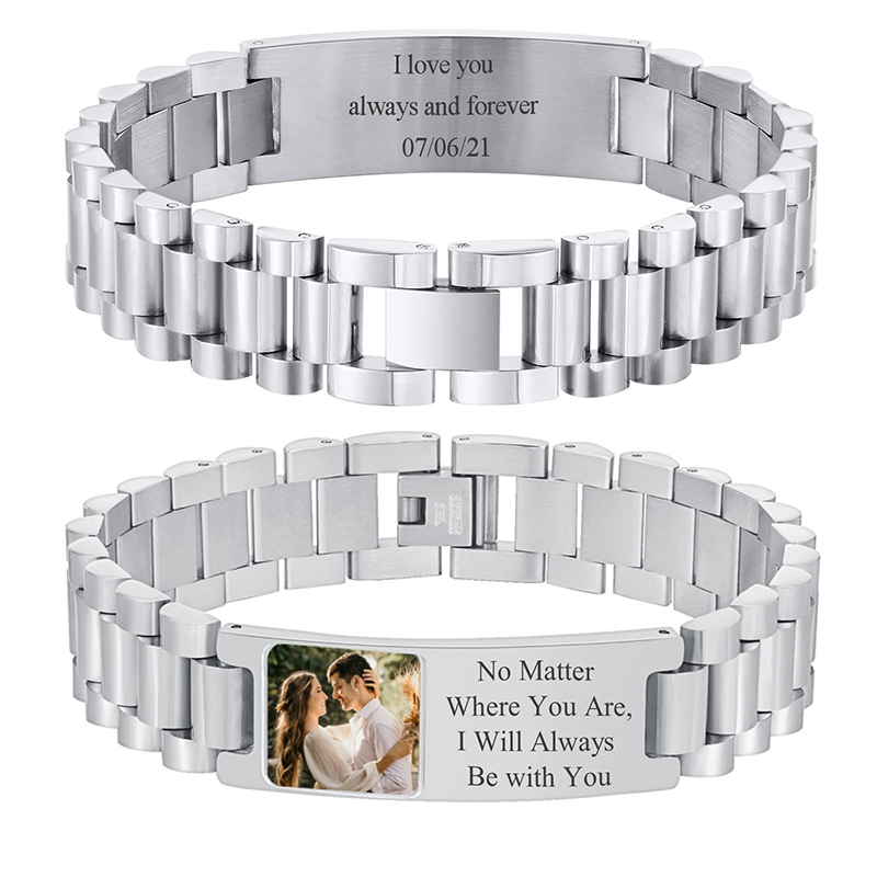 Jewellery Watches - Custom Picture Text Bracelet Watch Band