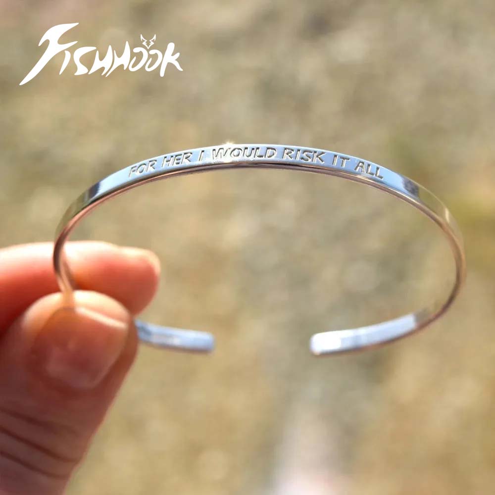 Cuff Bangle Bracelet - Couple Engrave Name Text Custom Bangle