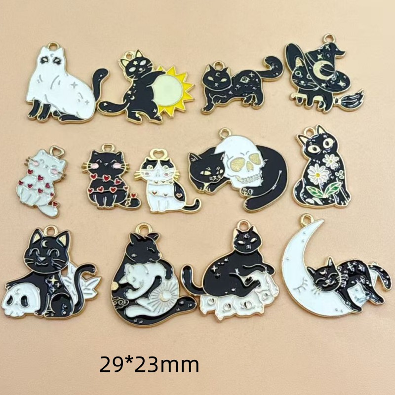 Jewelry & Watches Sp Z Oo Ul Frezerów 3 - 10pcs Original Alloy Enamel Black Cat