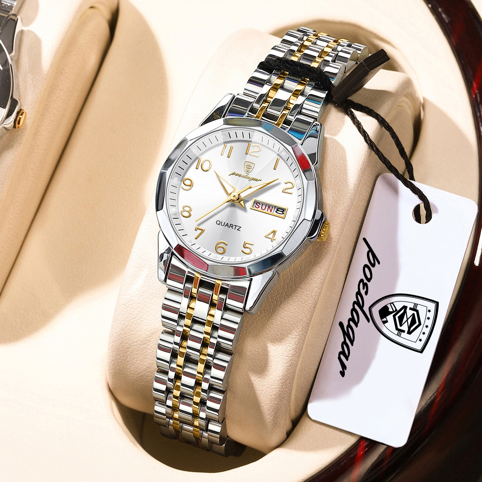 High Jewelry Watches - POEDAGAR Elegant Ladies Watches Waterproof Luminous