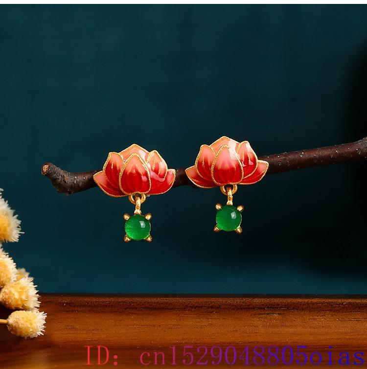 Green Real Jade Lotus Earrings - Luxury Gifts Jewelry & Watches Namfleg Mostar recensie en prijs