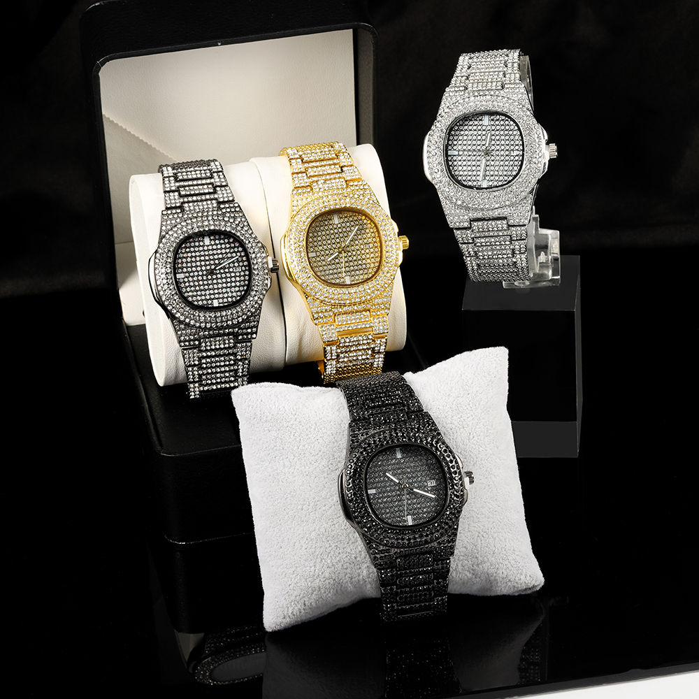 1pc Men Women Quartz Watch Ice - Jewelry Diamond Watches recensie en prijs