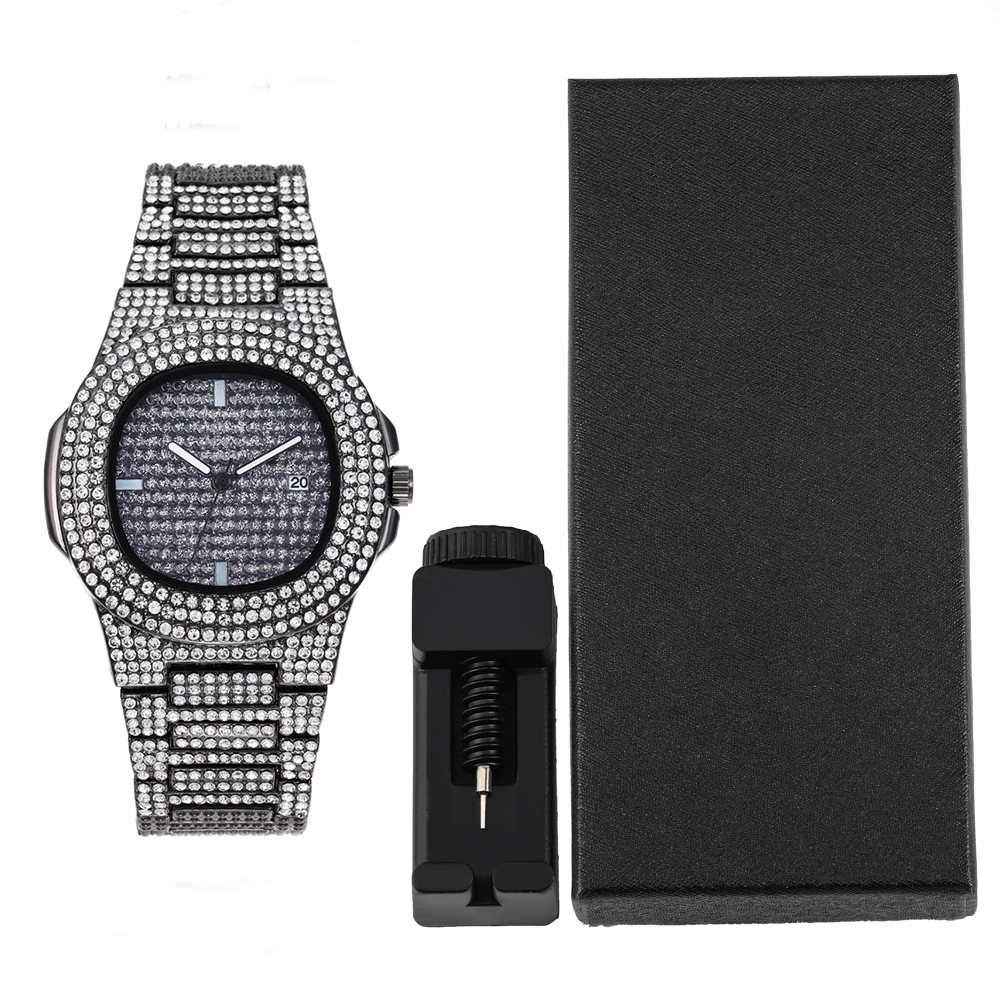 1pc Men Women Quartz Watch Ice - Jewelry Diamond Watches recensie en prijs