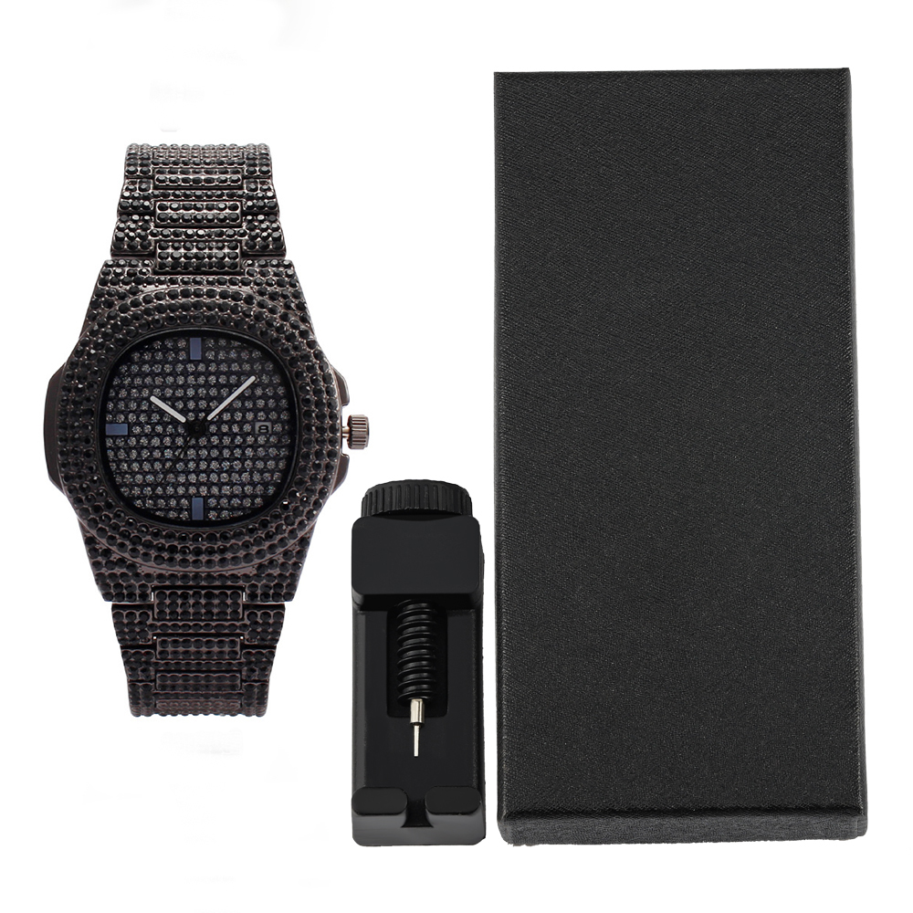 1pc Men Women Quartz Watch Ice - Jewelry Diamond Watches recensie en prijs