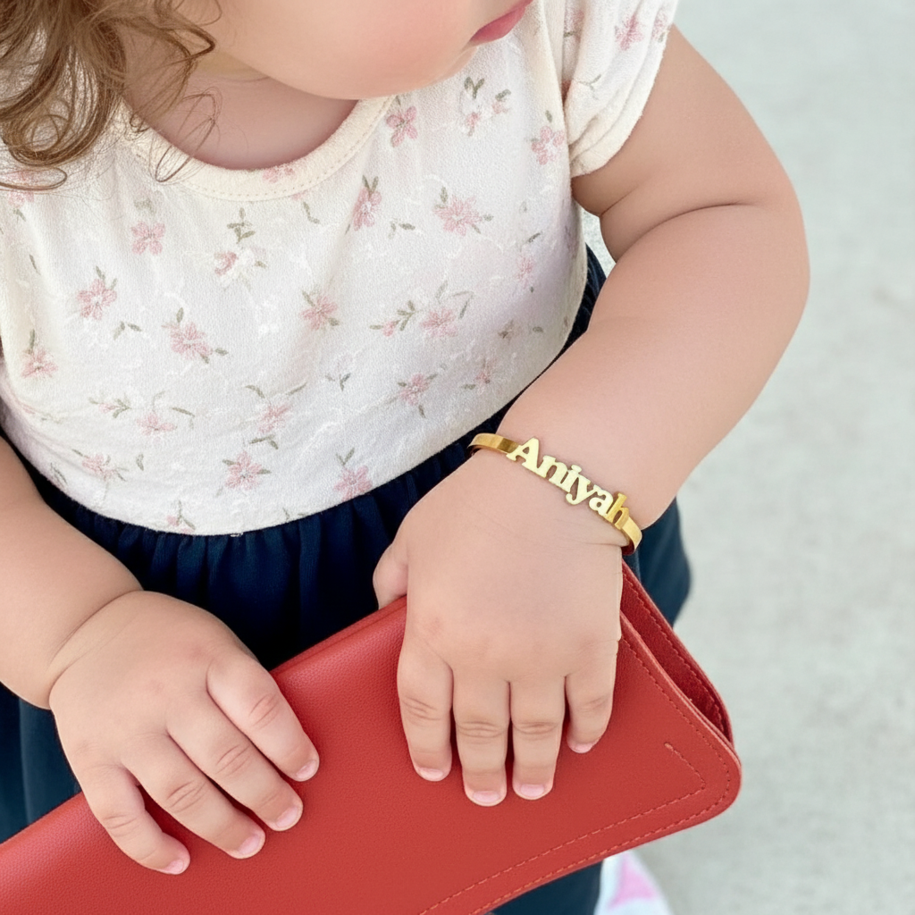 Baby Name Bangle Personalized  - Cuff Bangle Bracelet recensie en prijs