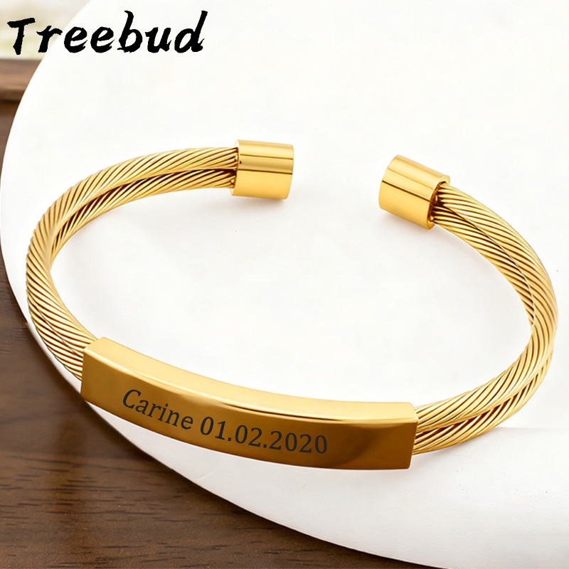 Treebud Custom Names Bangle fo - Cuff Bangle Bracelet recensie en prijs