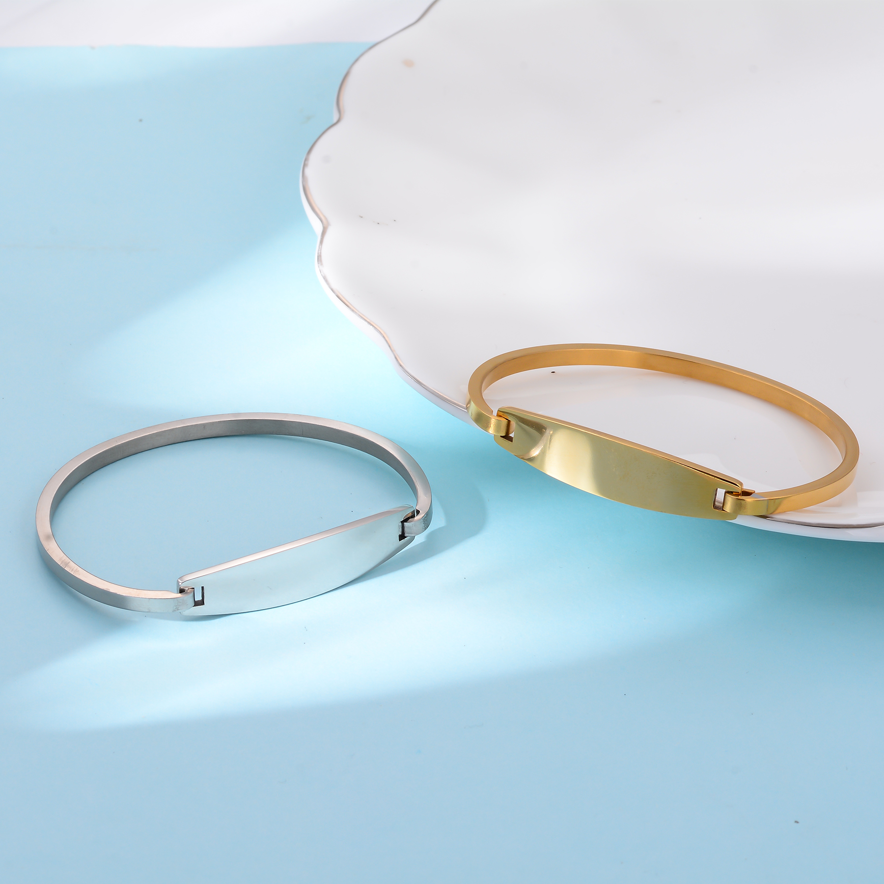 Personalized Stainless Steel B - Cuff Bangle Bracelet recensie en prijs