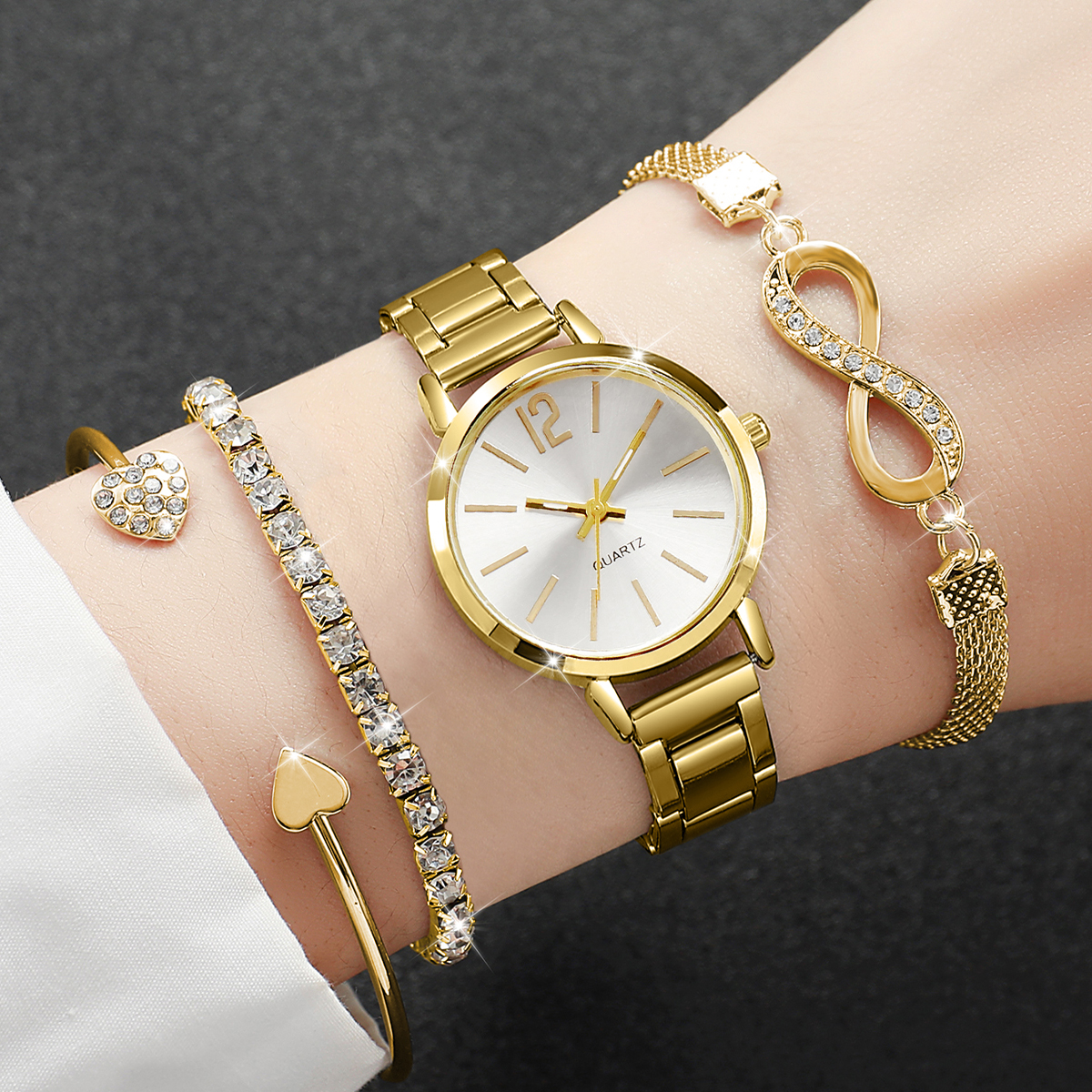 4PCS Fashion Women Watches Dia - Jewelry Diamond Watches recensie en prijs