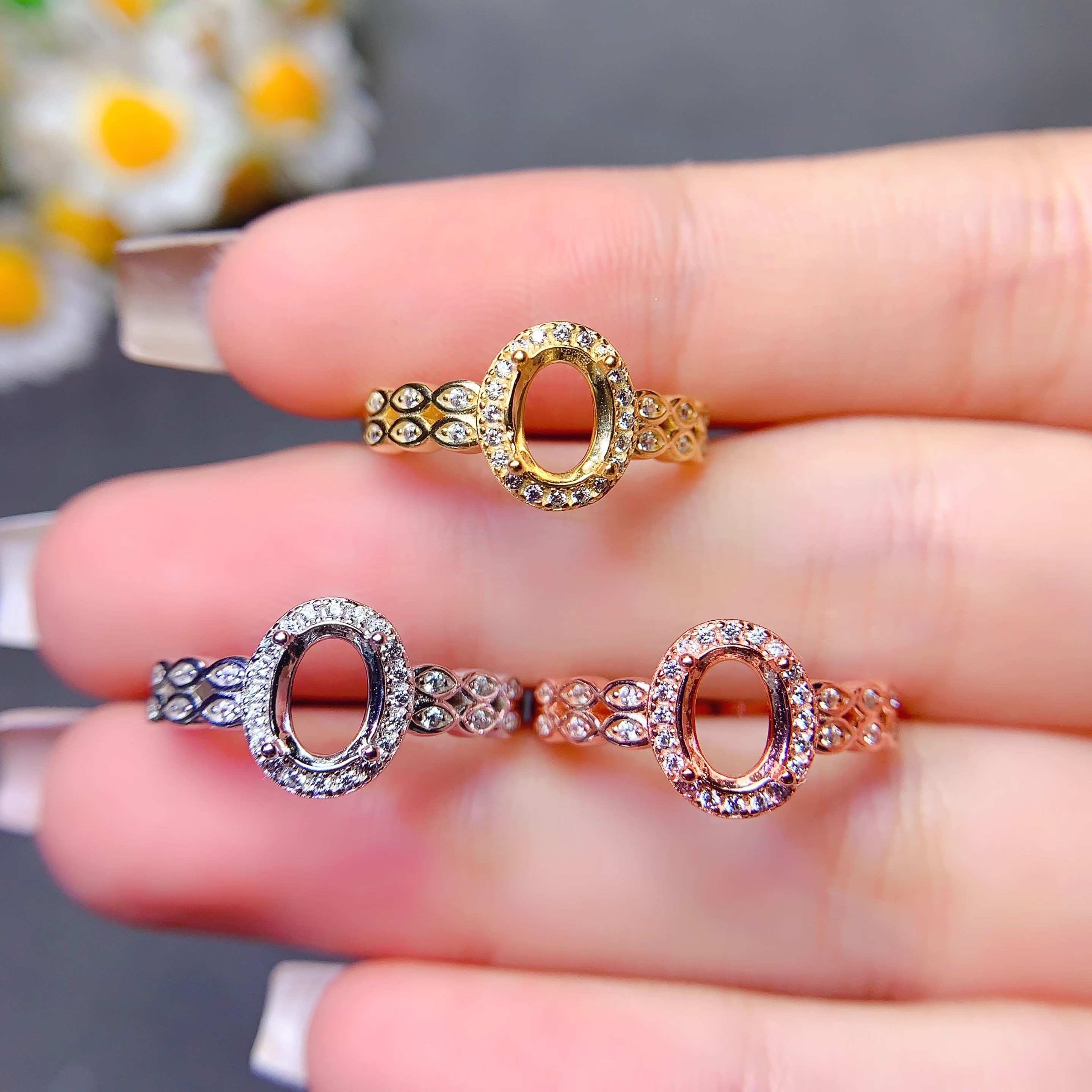 Setting 4*5/5*7mm Ellipse Ston - Sterling Silver Ring recensie en prijs