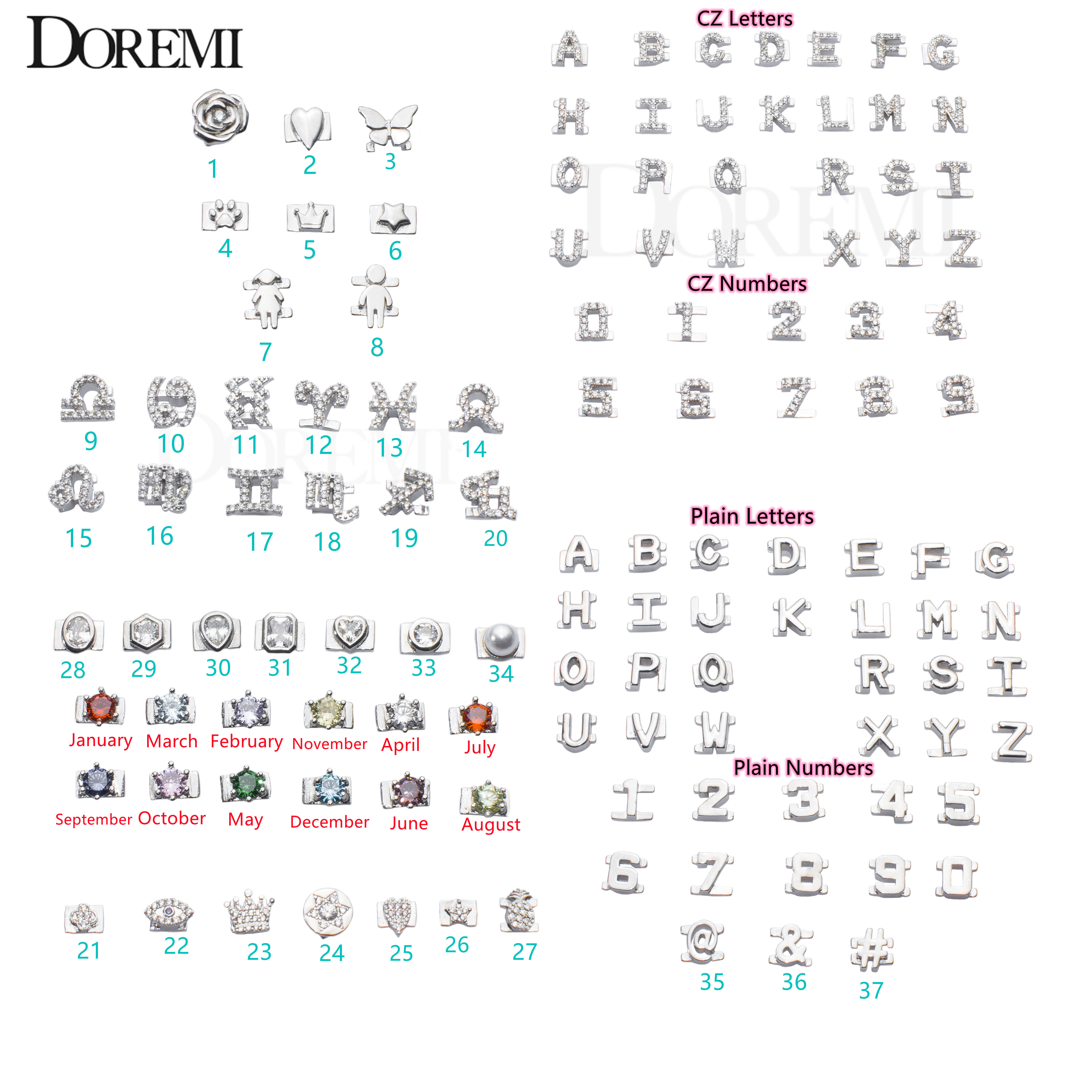 DOREMI DIY Zirconia Letters Cu - Cuff Bangle Bracelet recensie en prijs