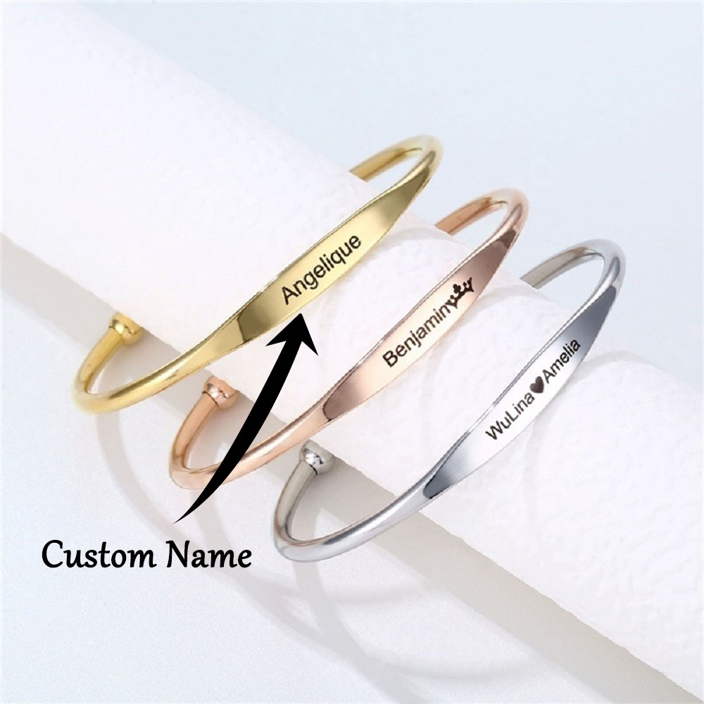 Personalized Stainless Steel B - Cuff Bangle Bracelet recensie en prijs