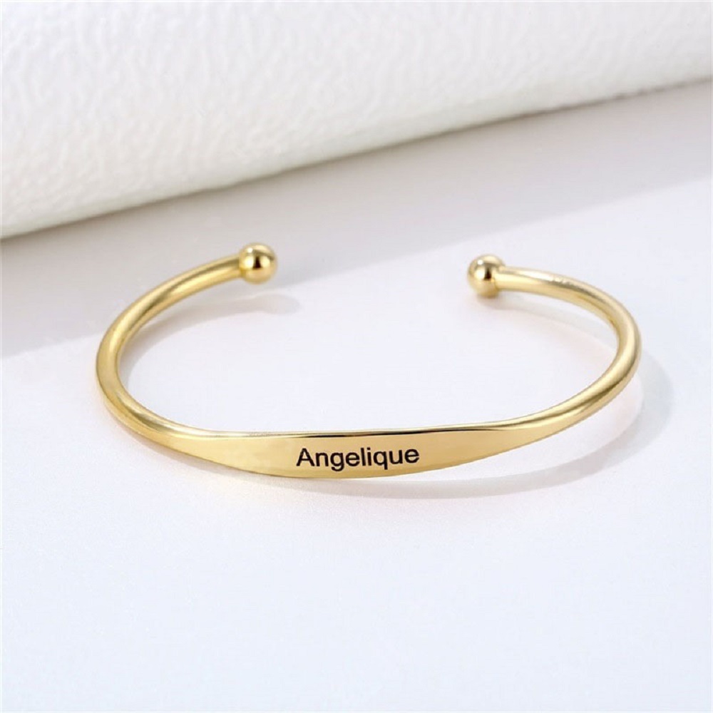 Personalized Stainless Steel B - Cuff Bangle Bracelet recensie en prijs