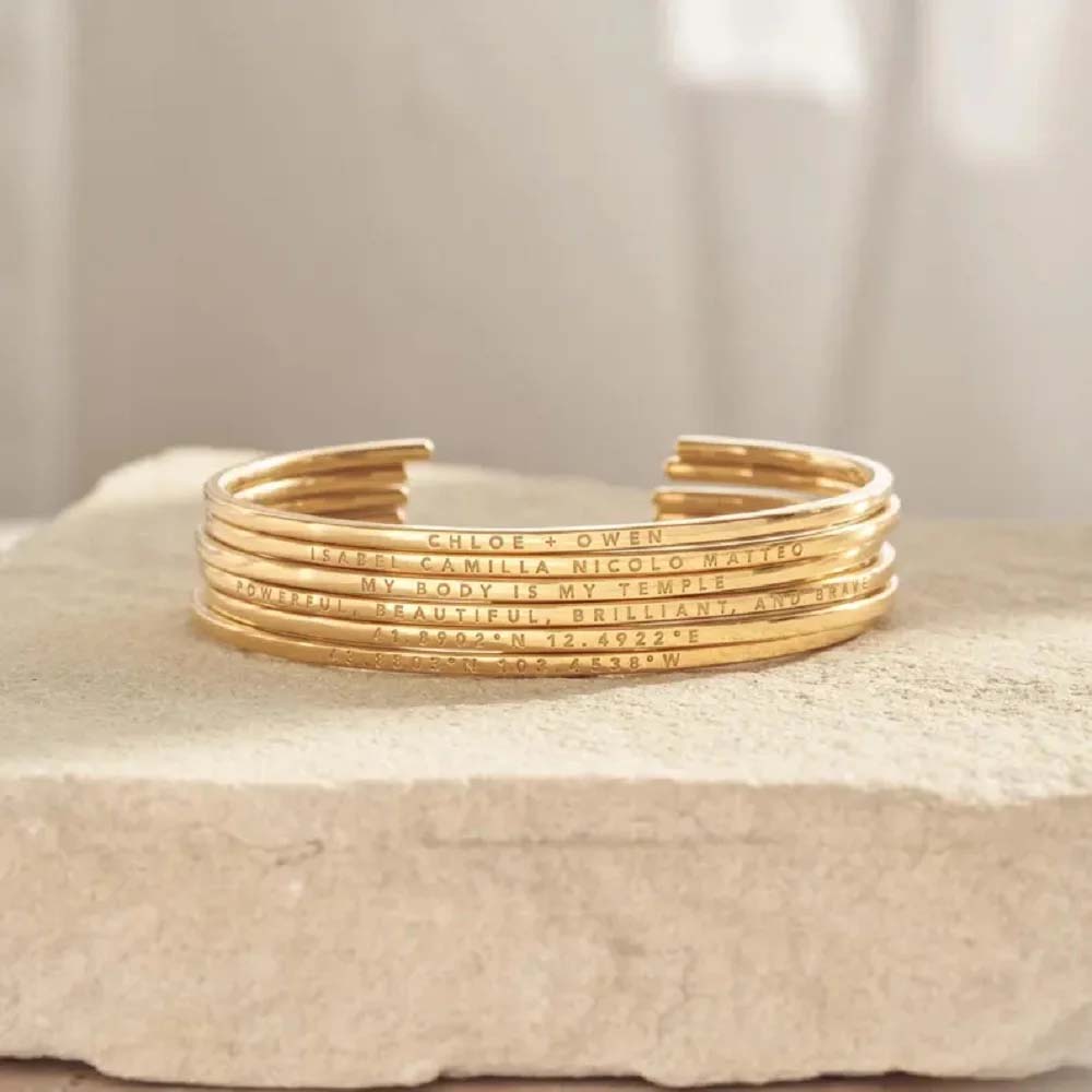 Couple Engrave Name Text Custo - Cuff Bangle Bracelet recensie en prijs