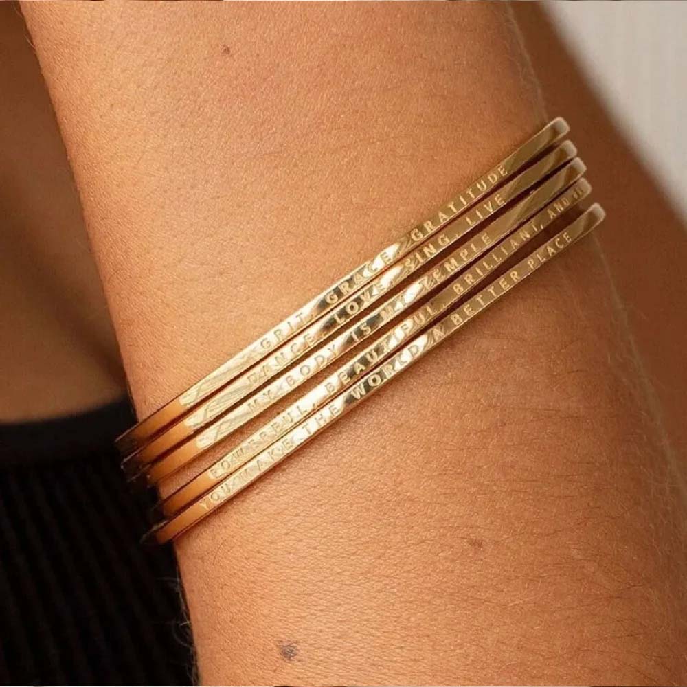 Couple Engrave Name Text Custo - Cuff Bangle Bracelet recensie en prijs