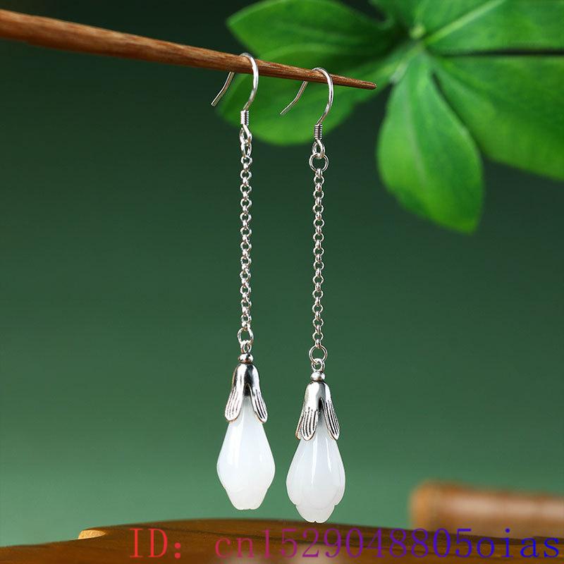 White Real Jade Flower Earring - Luxury Gifts Jewelry & Watches Namfleg Mostar recensie en prijs