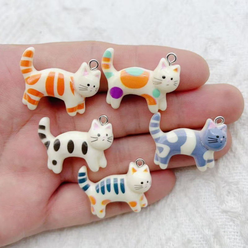 10pcs resin cartoon cat animal - Jewelry & Watches Sp Z Oo Ul Frezerów 3 recensie en prijs