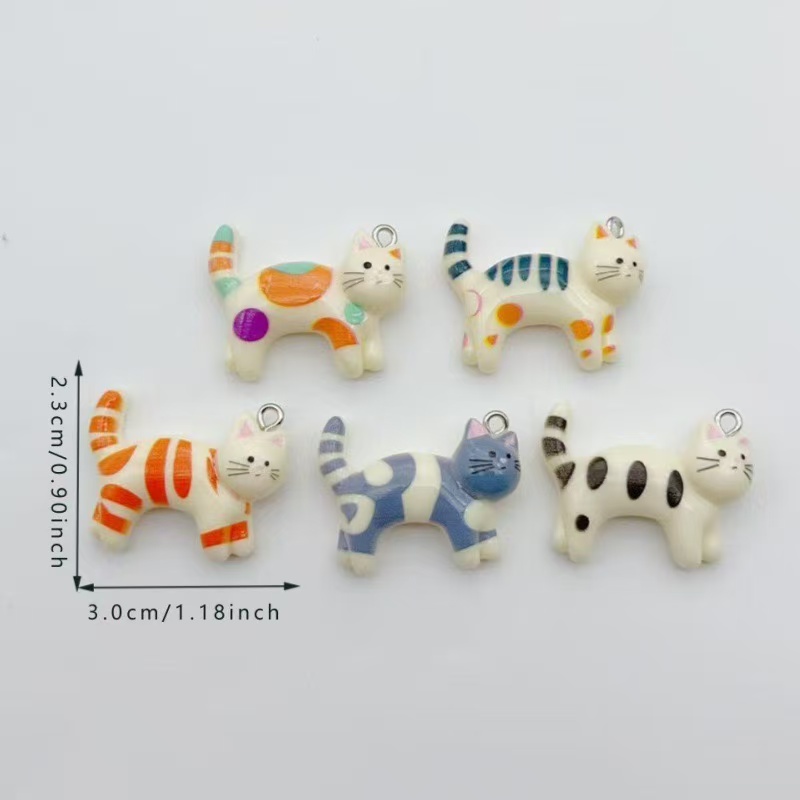 10pcs resin cartoon cat animal - Jewelry & Watches Sp Z Oo Ul Frezerów 3 recensie en prijs