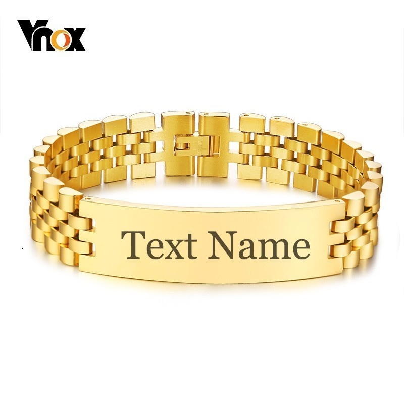 Vnox Mens 15mm Wide ID Tag Bra - Jewellery Watches recensie en prijs