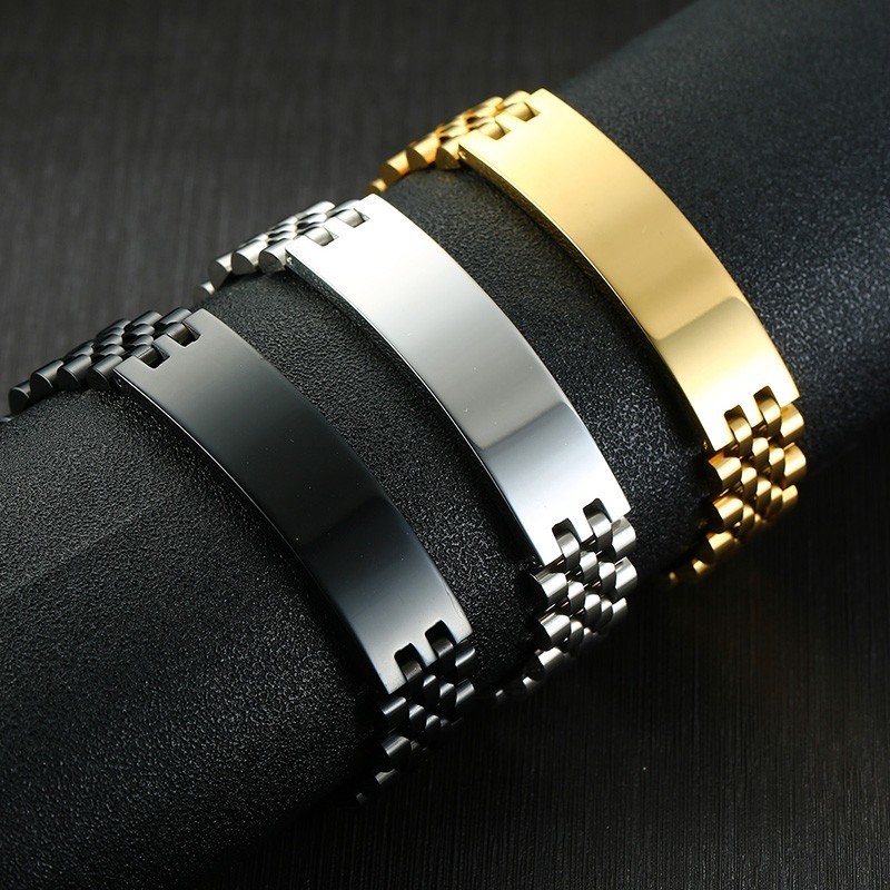 Vnox Mens 15mm Wide ID Tag Bra - Jewellery Watches recensie en prijs