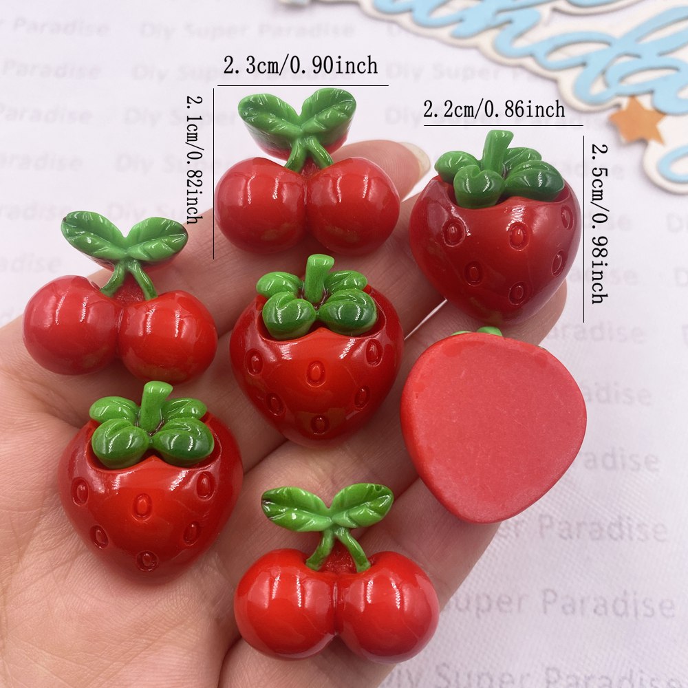8PCS Resin Kawaii Colorful Red - Paradise Jewelry & Watches Llc Miami Photos recensie en prijs