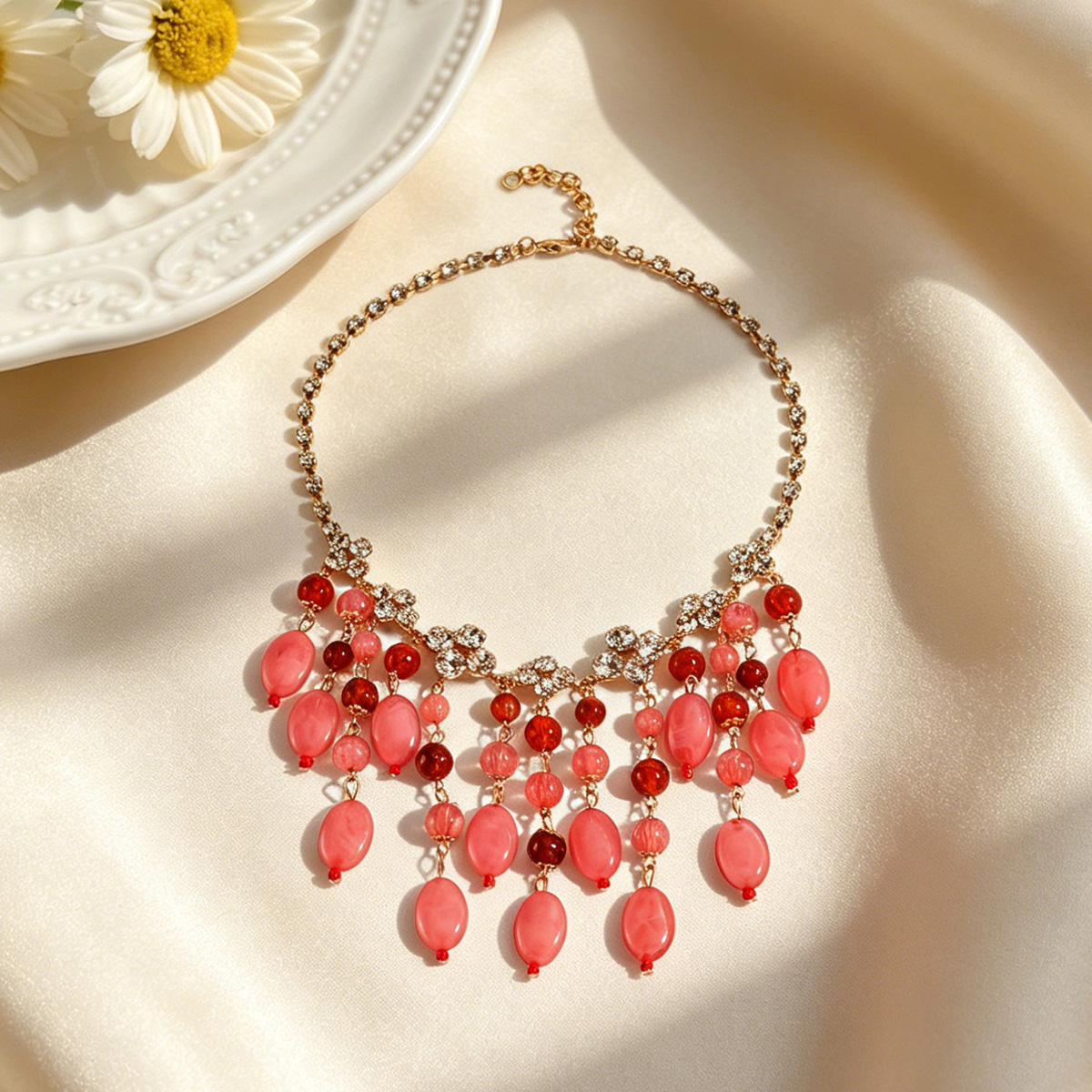 Trendy Pink Red Teardrop Beade - Jewelry & Watches Sp Z Oo Ul Frezerów 3 recensie en prijs