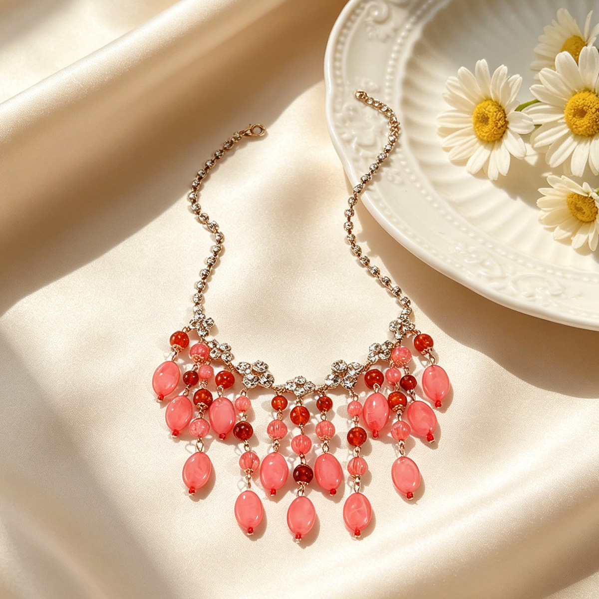 Trendy Pink Red Teardrop Beade - Jewelry & Watches Sp Z Oo Ul Frezerów 3 recensie en prijs