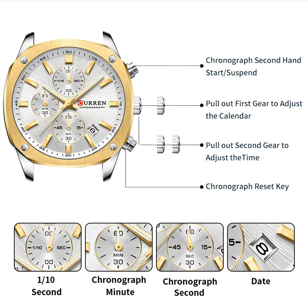 CURREN Modern Men's 42mm Sport - Jewellery Watches recensie en prijs