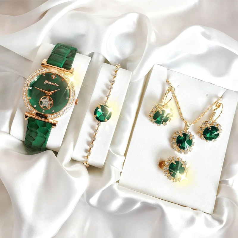 6-piece women's round quartz w - Jewelry Diamond Watches recensie en prijs