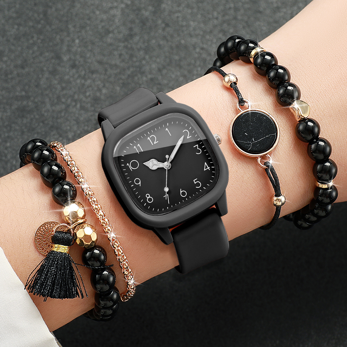5PCS Fashion Square Women Watc - Jewelry Making Watches recensie en prijs
