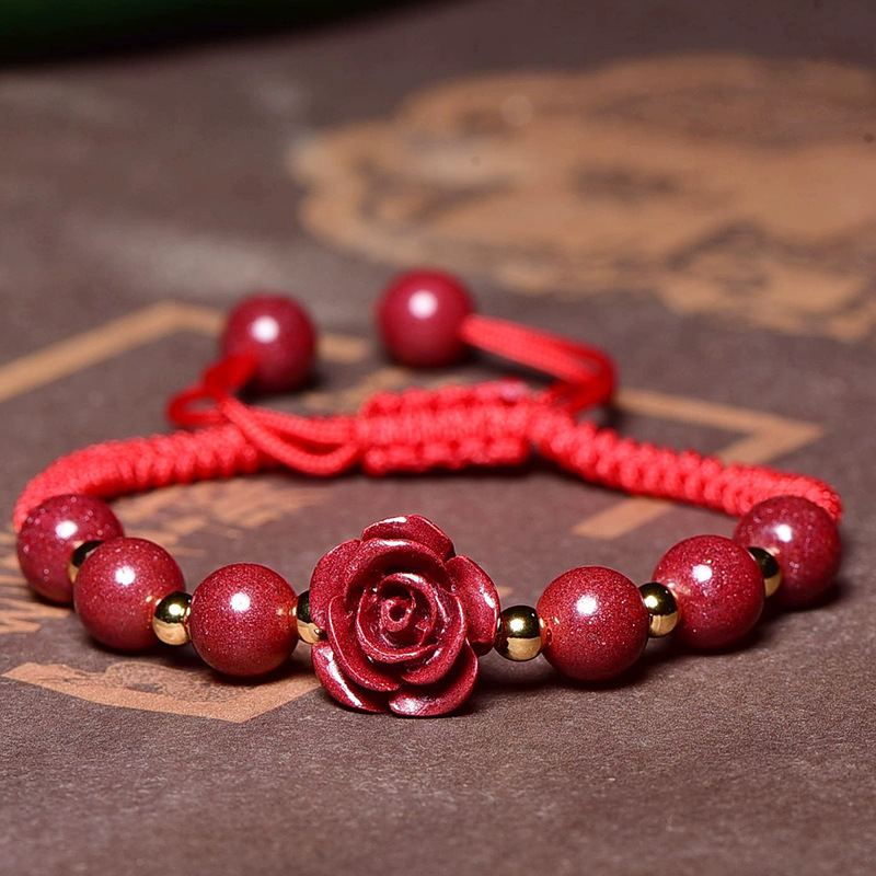 Red Cinnabar Rose Flower Beads - Luxury Gifts Jewelry & Watches Namfleg Mostar recensie en prijs