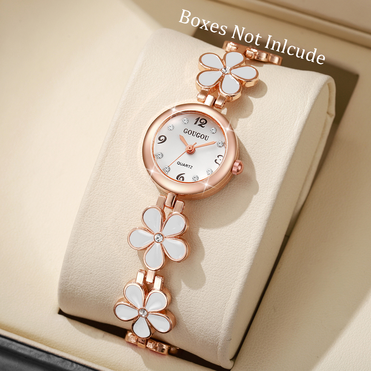 Fashion Flower Bracelet Strap  - Jewelry Diamond Watches recensie en prijs