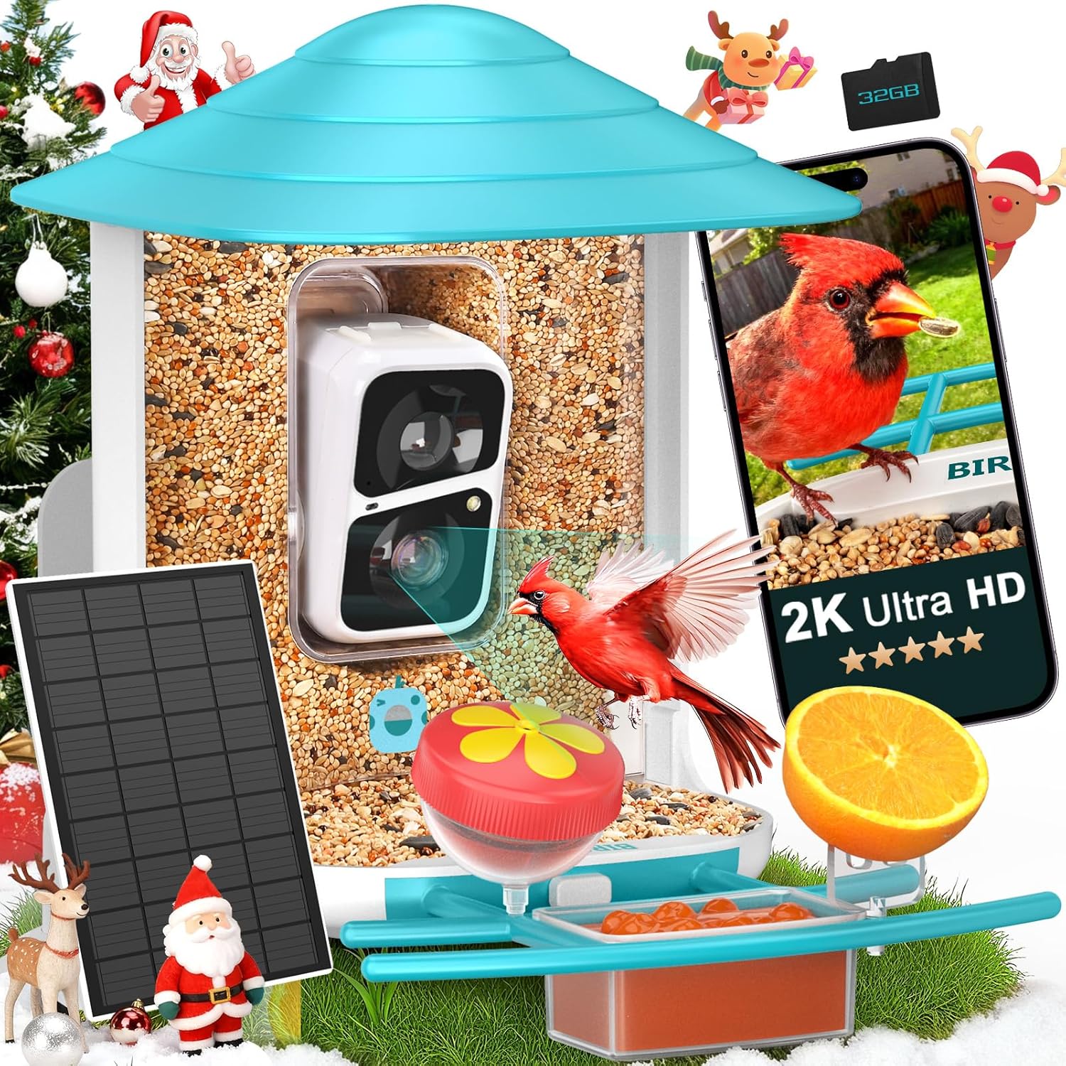 2K HD Bird Feeder Camera with  - Watches & Jewelry Tsukiu recensie en prijs