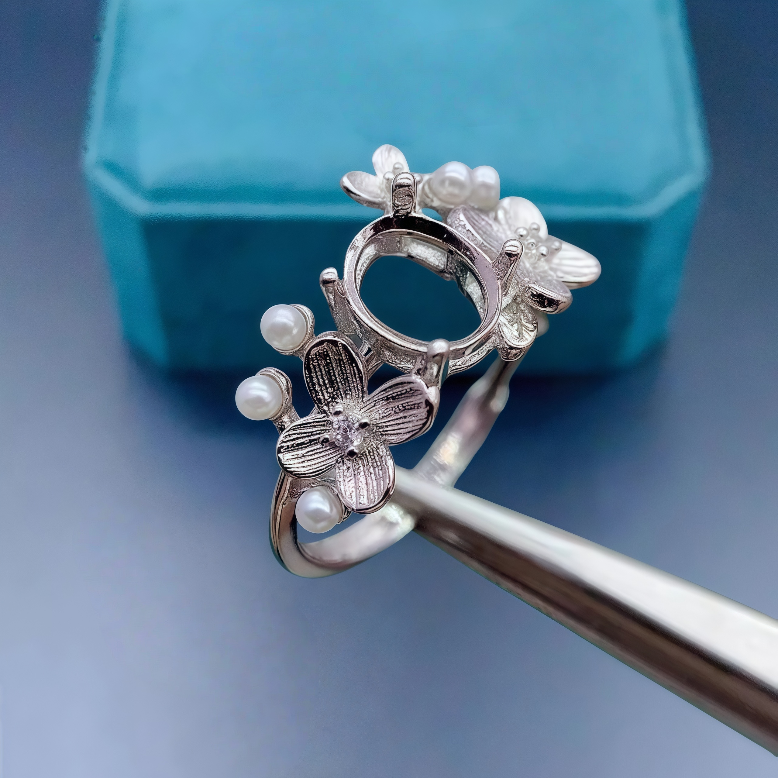 Setting 6*8mmEllipse Stone Fas - Sterling Silver Ring recensie en prijs