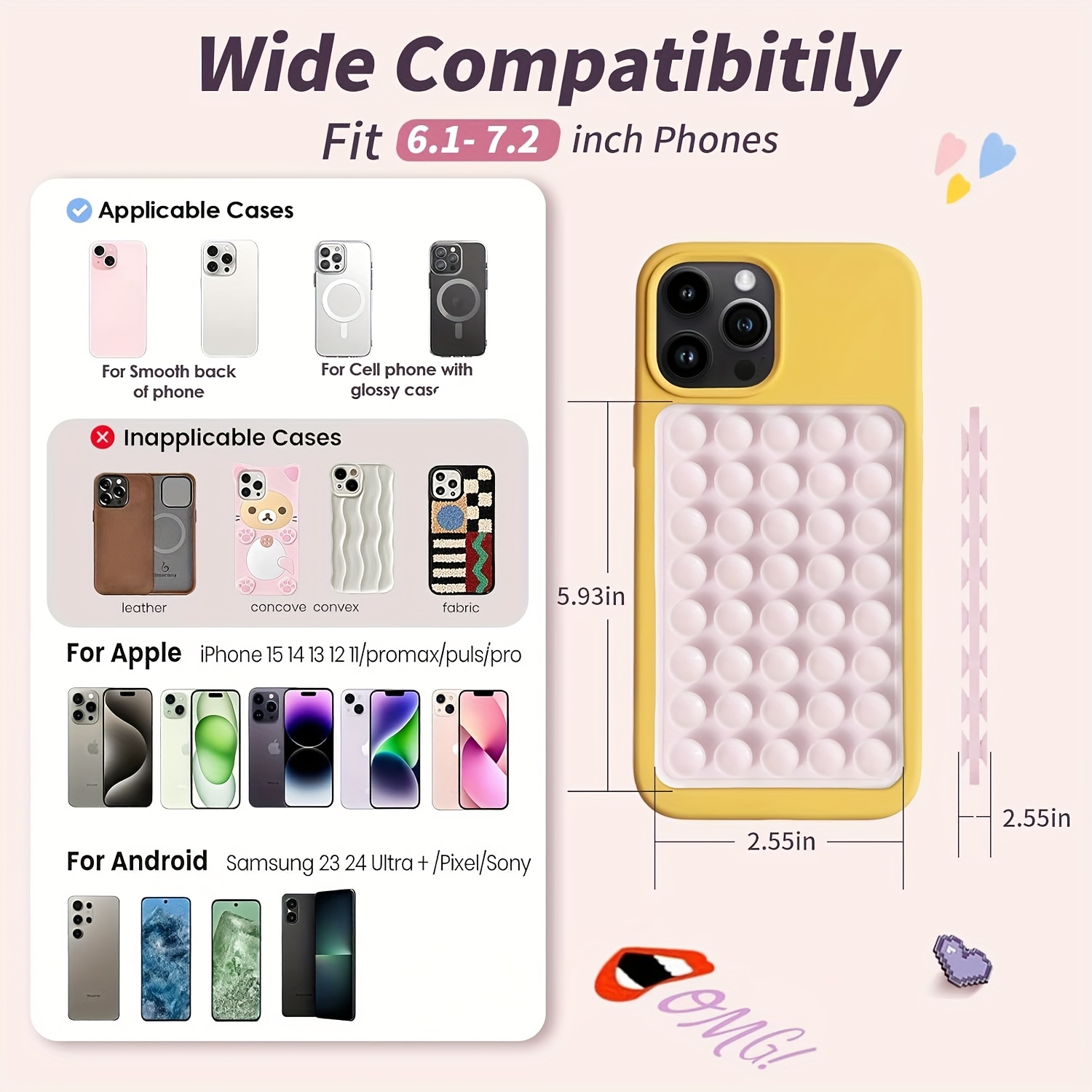 2pcs Double-Sided Silicone Suc - Watches & Jewelry Tsukiu recensie en prijs