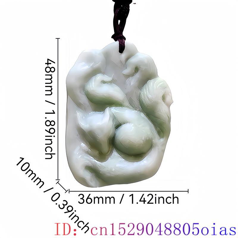 Natural Real Jade Fox Pendant  - Luxury Gifts Jewelry & Watches Namfleg Mostar recensie en prijs